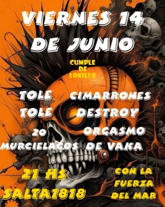 ☠️ Toca Destroy! Viernes 14 de JUNIO