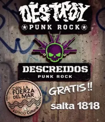 ☠️ Toca Destroy Punk! Viernes 15 de Mayo 21hs