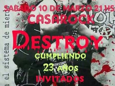 10-03-2018 estaremos festejando 23 años de Destroy